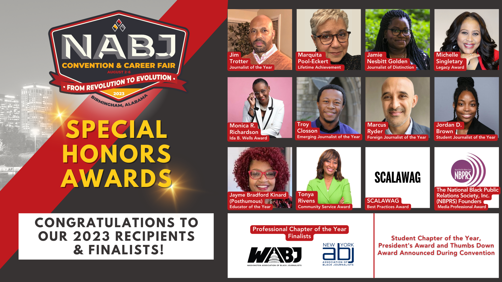 NABJ Announces 2023 Hall Of Fame Inductees And Special Honors ...